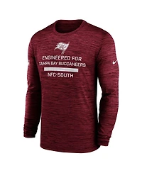 Nike Men's Red Tampa Bay Buccaneers Sideline Velocity Performance Long Sleeve T-Shirt