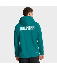 Nike Men's Aqua Miami Dolphins Sideline Offensive Set Play Performance Pullover Hoodie