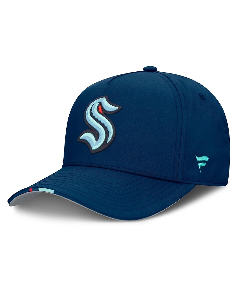 Fanatics Men's Navy Seattle Kraken 2025 Nhl Draft Authentic Pro On-Stage Podium A-Frame Adjustable Hat