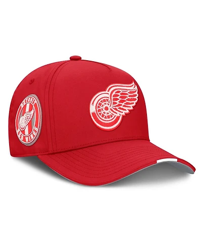 Fanatics Men's Red Detroit Red Wings 2025 Nhl Draft Authentic Pro On-Stage Podium A-Frame Adjustable Hat