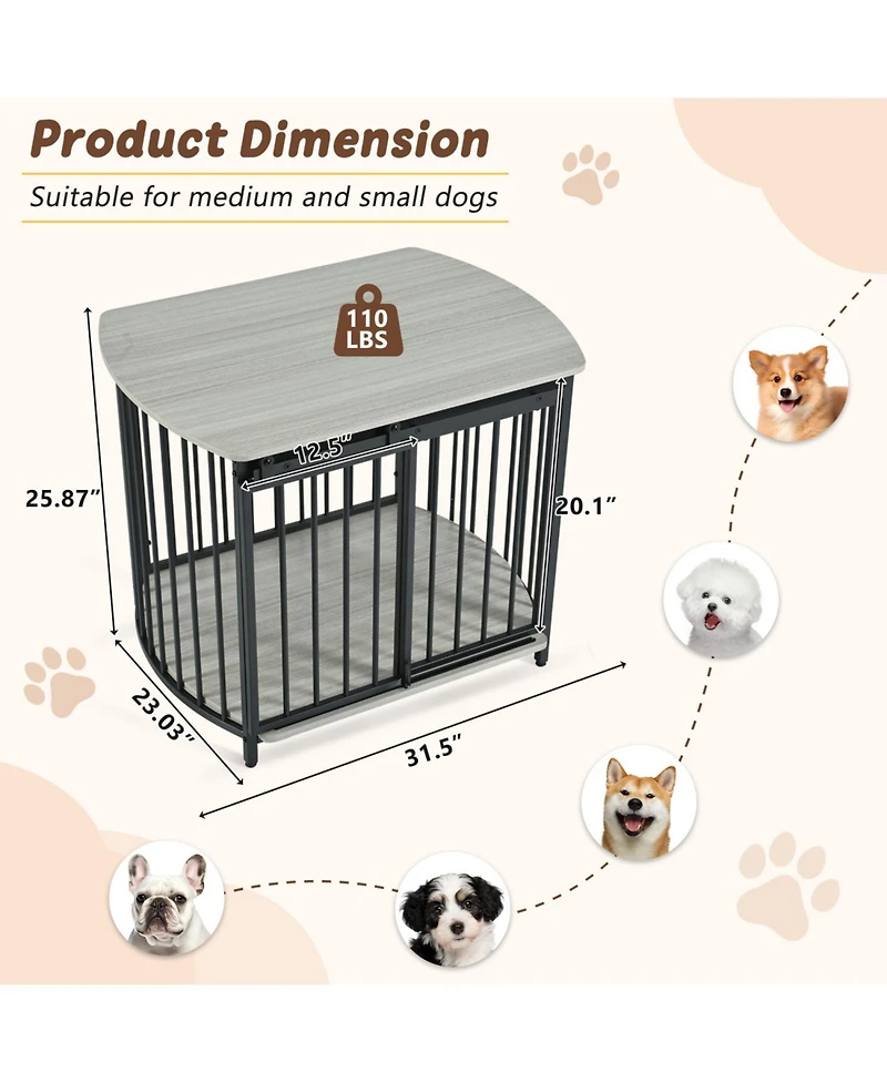Streamdale Furniture 31.5" Dog Crate End Table