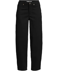 Lands' End Women's Denim High Rise Barrel Leg Ankle Jeans