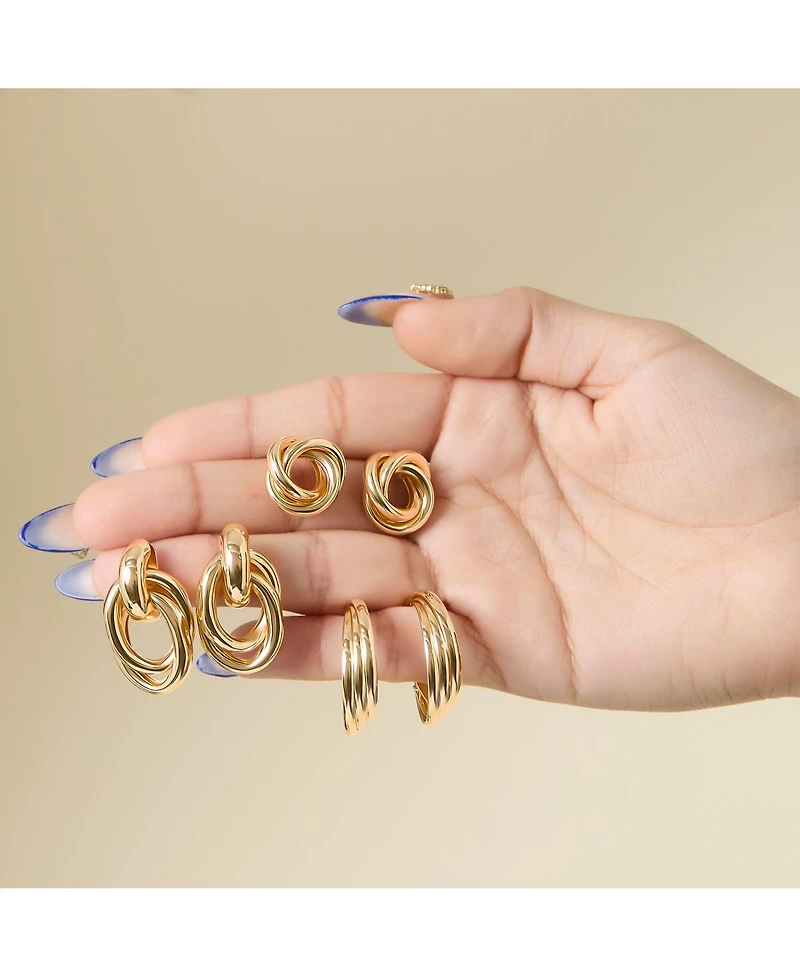 Jessica Simpson Mixed Shape Earring Set