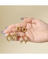 Jessica Simpson Mixed Shape Earring Set