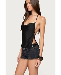 Edikted Women's Bella Cowl Neck Halter Top