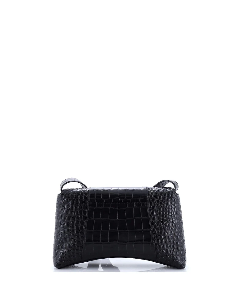 Pre-Owned Balenciaga Xs Downtown Soft Hourglass Shoulder Bag Embossed Leather
