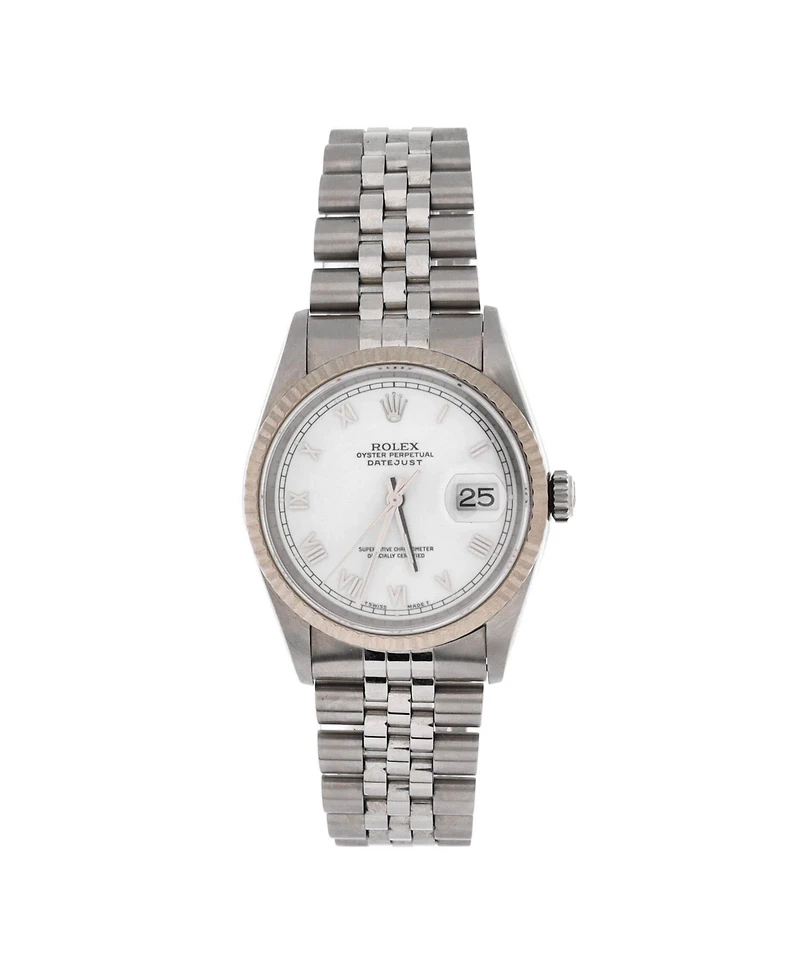 Pre-Owned Rolex Oyster Perpetual Datejust Automatic Watch in Stainless Steel and White Gold 36mm