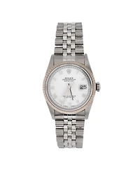 Pre-Owned Rolex Oyster Perpetual Datejust Automatic Watch in Stainless Steel and White Gold 36mm