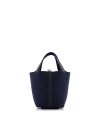 Pre-Owned Hermes Pm Picotin Lock Bag Felt with Leather