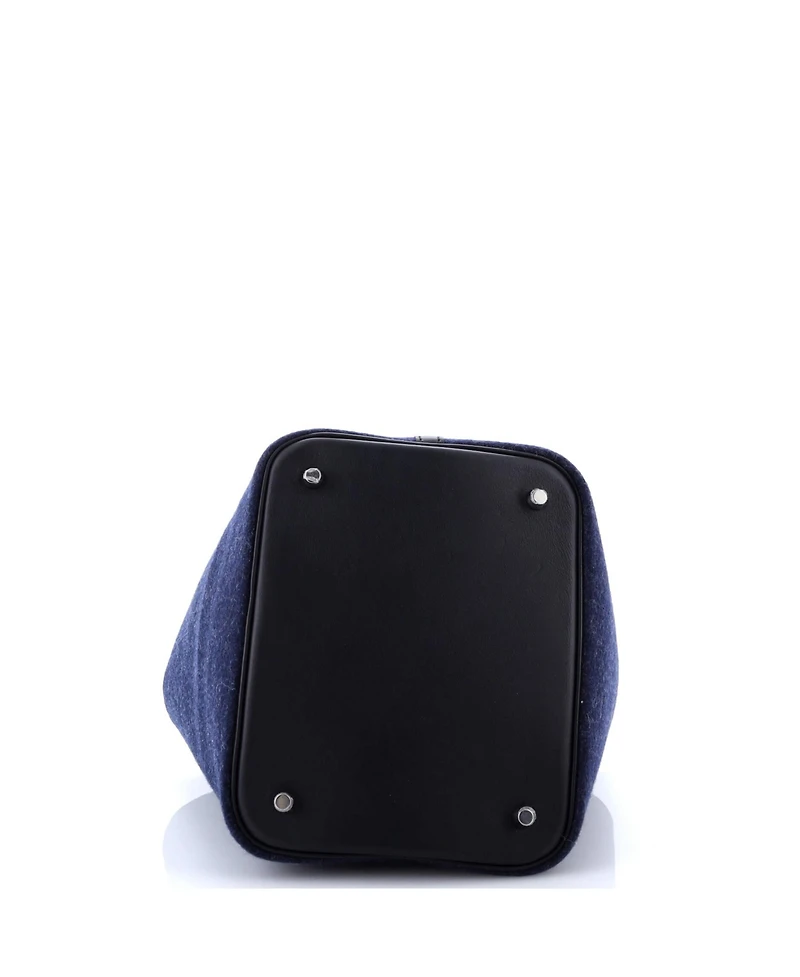 Pre-Owned Hermes Mm Picotin Lock Bag Felt with Leather
