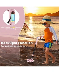 Gymax 24.5''-33.5'' Metal Detector for Kids with Lcd Display IP68 Waterproof