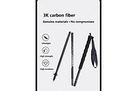 Naturehike 1pc 3K Carbon Fiber Trekking Pole-Ultra Lightweight Foldable for Trail Running,Quick 3-Second Setup,4-Section Design with Carry Bag
