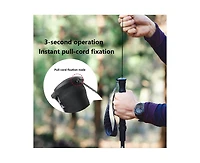 Naturehike 1pc 3K Carbon Fiber Trekking Pole-Ultra Lightweight Foldable for Trail Running,Quick 3-Second Setup,4-Section Design with Carry Bag