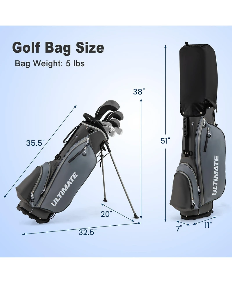 Mecale Men s Profile Complete Golf Club Package Set Includes 10 Pieces