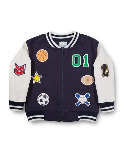 Florence Eiseman French Terry Varsity Sports Jacket