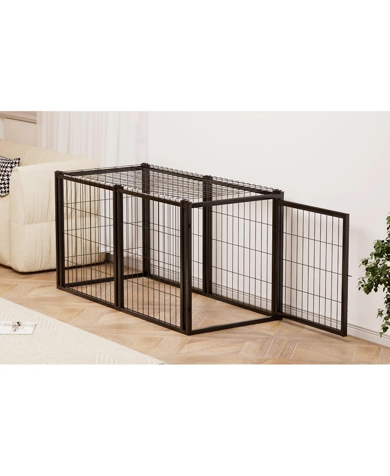 Streamdale Furniture 47" Dog Crate Kennel Playpen - Small/Medium Dogs Black