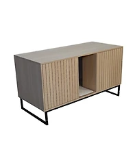Streamdale Furniture Modern Wooden Cat House with Scratching Mat - 47.64" x 21.46" x 25.98" 76.4 lbs