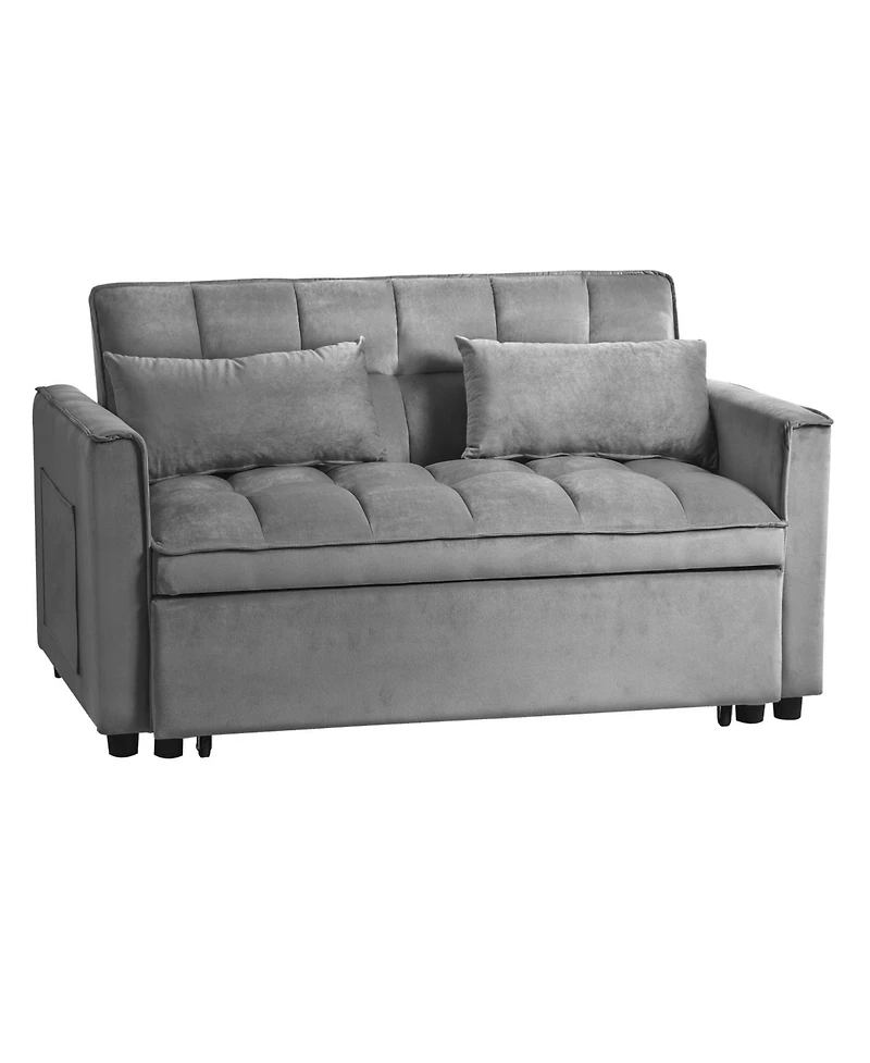 Streamdale Furniture Convertible Sleeper Sofa Bed - Dark Grey
