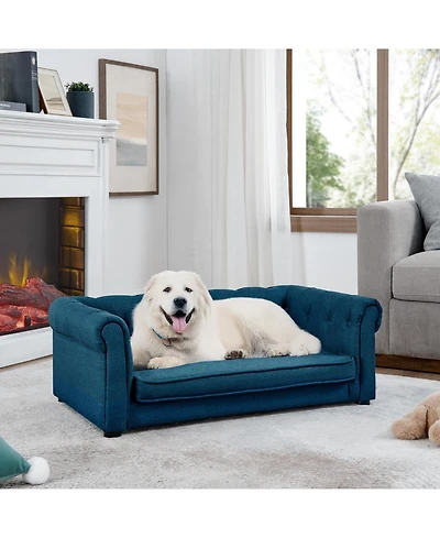 Streamdale Furniture Elegant Elevated Dog Bed - Blue