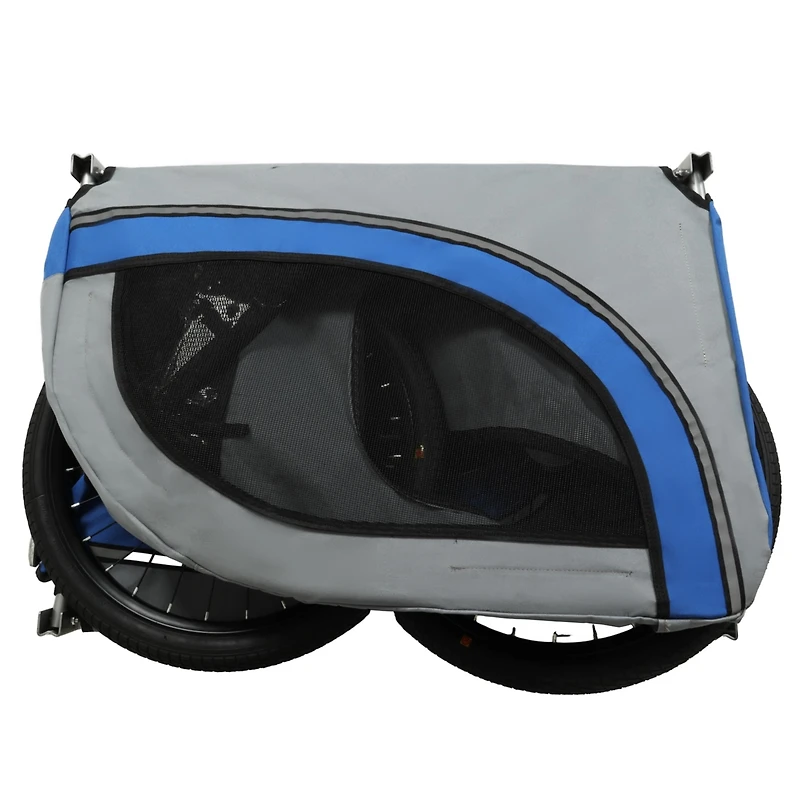 Aostirmotor Large Folding Bike Trailer for Dogs – 120LB Capacity, All-Terrain Pet Carrier