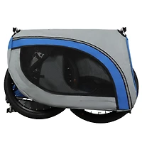 Aostirmotor Large Folding Bike Trailer for Dogs – 120LB Capacity, All-Terrain Pet Carrier