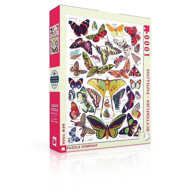 New York Puzzle Company Butterflies Papillons 1000 Piece Puzzle