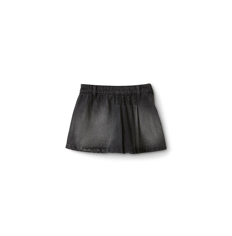 Cotton On Little Girls Pleat Front Denim Skort