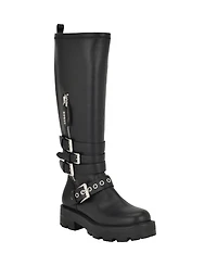Guess Women's Yanky Tall Buckled Moto Lug Boots