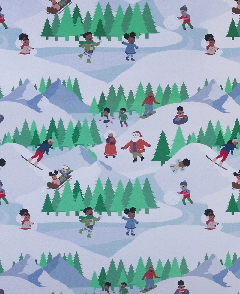 Black Paper Party Klaus Ski Resort Gift Wrap