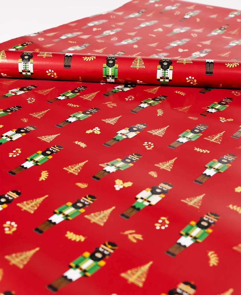 Black Paper Party Nutcracker Gift Wrap