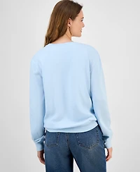 Disney Juniors' Stitch Graphic Cotton Crewneck Sweatshirt