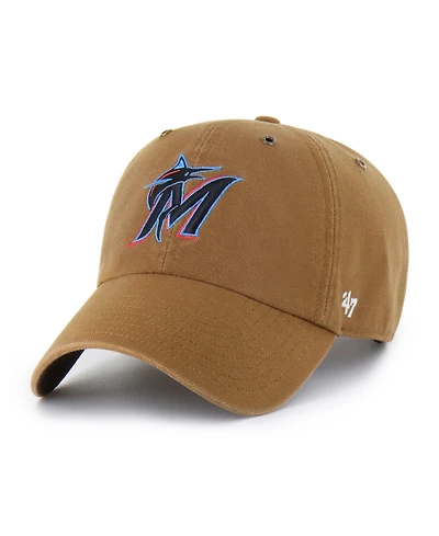 Carhartt X '47 Brand Men's Brown Miami Marlins Clean Up Adjustable Hat