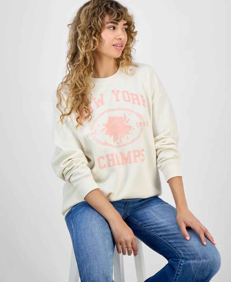 Self Esteem Juniors' New York Graphic Sweatshirt