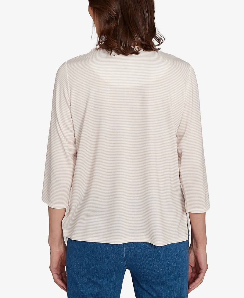 Alfred Dunner Petite Classic Harvest Basket Top