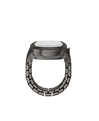 Fossil Unisex Nick Jonas x Machine Luxe Vignette Gunmetal Stainless Steel Ring Watch, 18.5mm