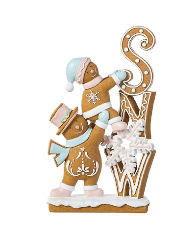 Glitzhome 12.5" Resin Christmas Gingerbread Figurine