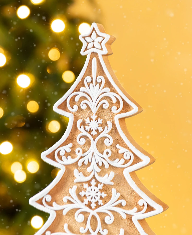 Glitzhome 14.5" Resin Christmas Tree Figurine