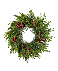 Glitzhome 24" Polyethylene Christmas Dripping Wreath