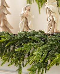 Glitzhome 6 ft Polyethylene Christmas Dripping Garlands, Set of 2
