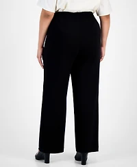 Jones New York Plus High-Rise Wide-Leg Pants