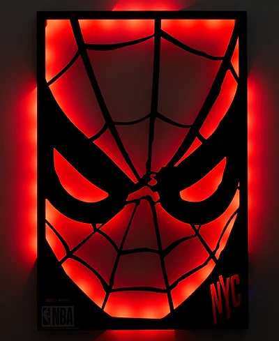 Macy's Marvel X Nba Mounted Color-Changing Led Light Laser-Cut Spider-Man Wall Sign, Macy's Exclusive