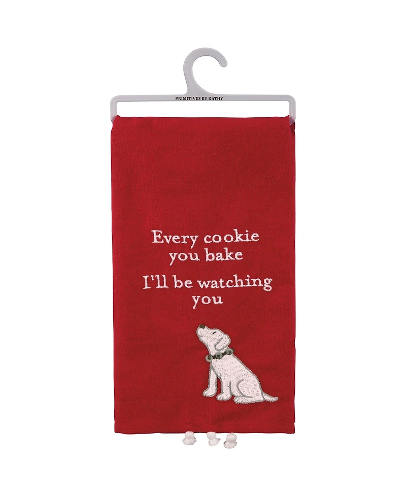 Primitives by Kathy Every Cookie I'll Be Watching You Kitchen Towel