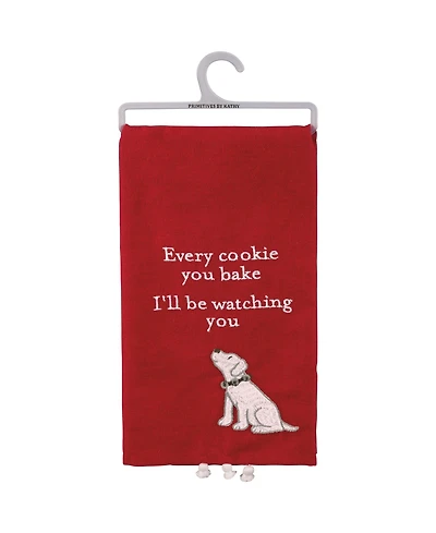 Primitives by Kathy Every Cookie I'll Be Watching You Kitchen Towel