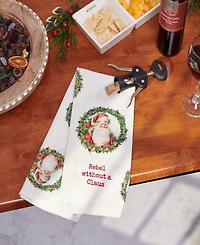 Primitives by Kathy Rebel Without a Claus Kitchen Towel