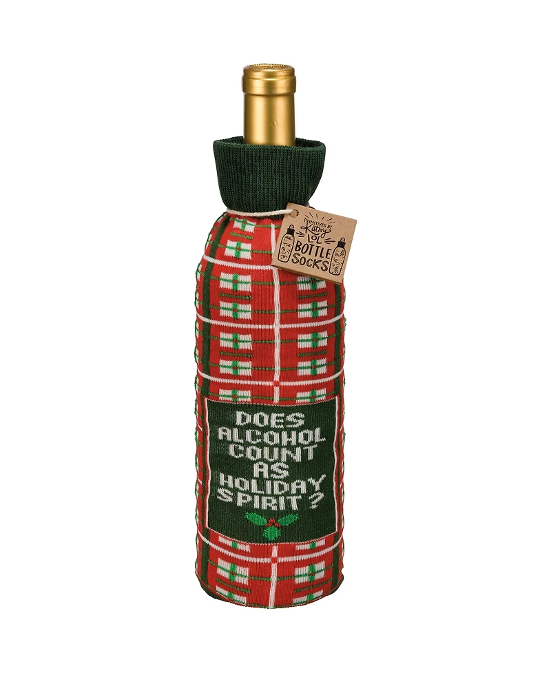 Primitives by Kathy Does Alcohol Count as Holiday Spirit Bottle Sock