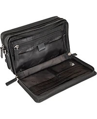 Mancini Men's Buffalo Zippered Organizer Pocket Bag