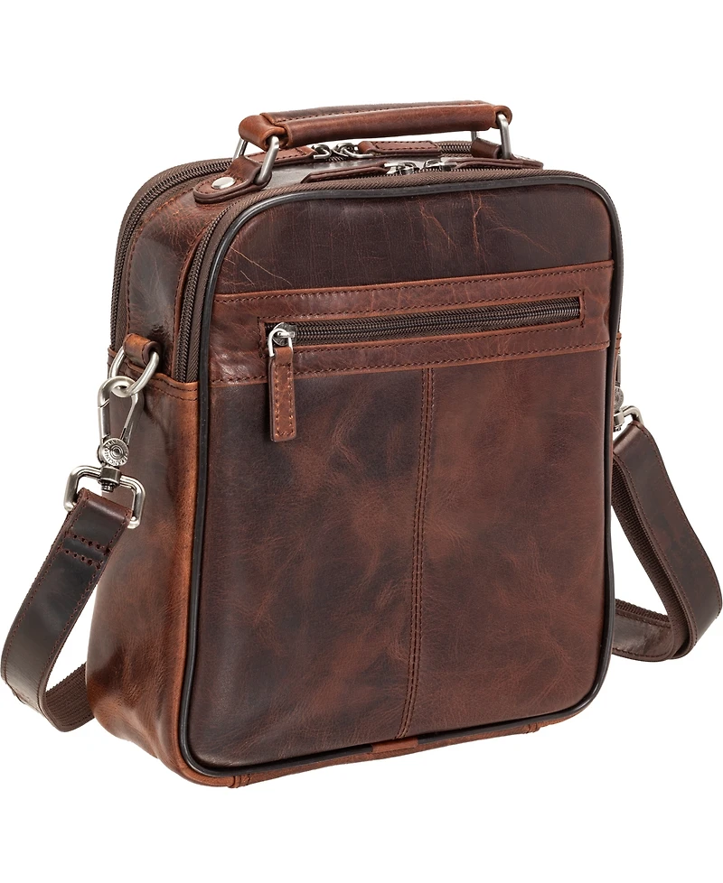 Mancini Men's Buffalo Double Compartment Bag