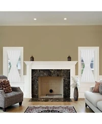 Kate Aurora Country Farmhouse Living Solid Colored Semi Sheer Single Door Curtain Panel With Tieback