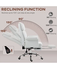 Homcom Executive Office Chair with Footrest and Lumbar Support,