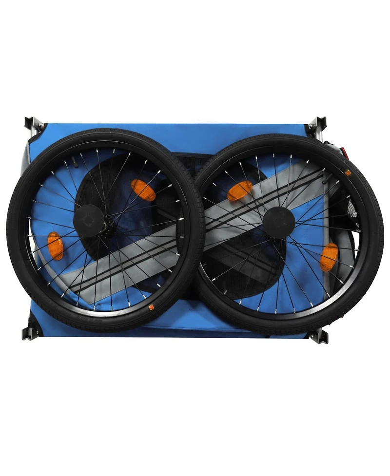 Streamdale Furniture Dog Bike Trailer - 120LB Capacity All-Terrain Blue-Gray